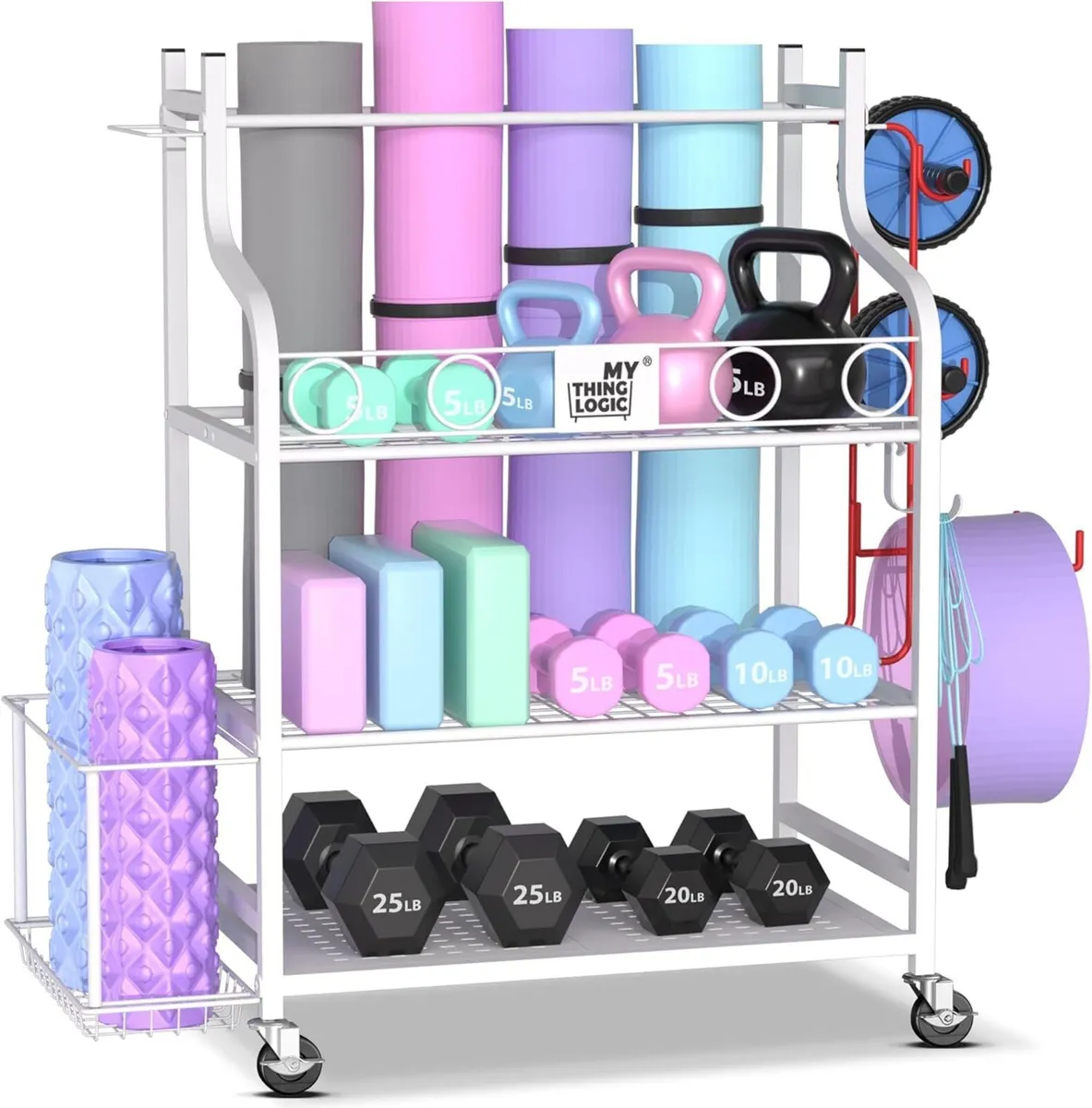 Yoga Mat Storage Racks Home Gym Rack for Dumbbells - Image 1