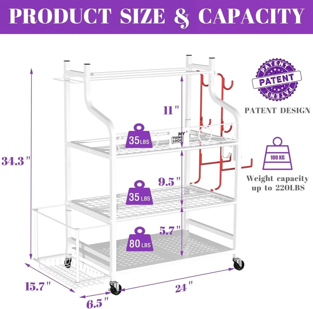 Yoga Mat Storage Racks Home Gym Rack for Dumbbells - Image 4
