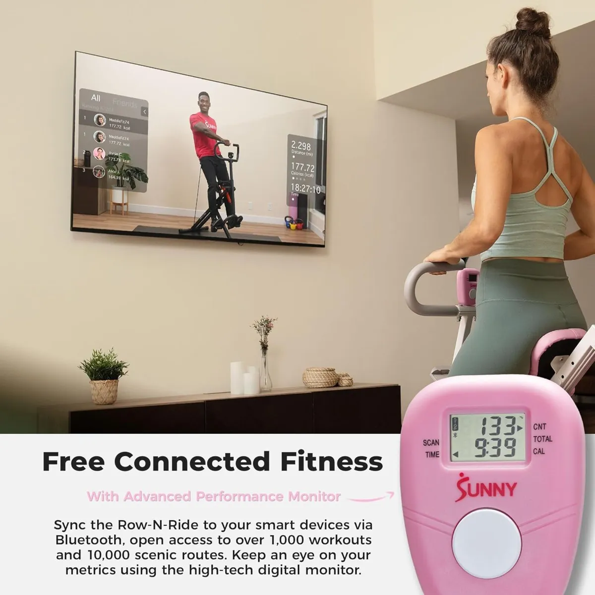 Smart Row-N-Ride Squat Machine – Foldable Upright - Image 4