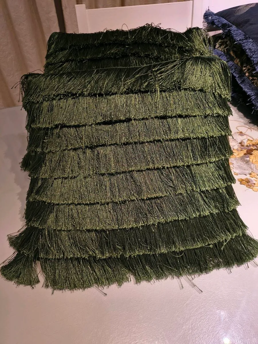 Three green cushions - Image 1