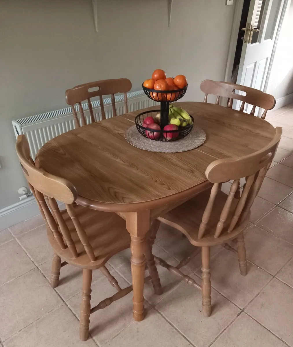 Table and 4 Chairs - Image 1