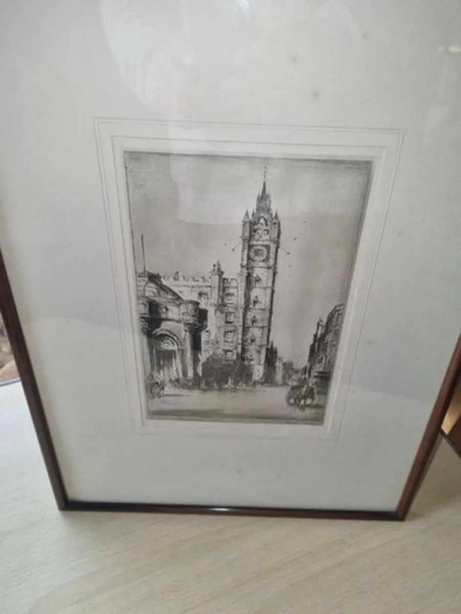 Preston Cribb "The Old Tolbooth Glasgow" Etching - Image 2