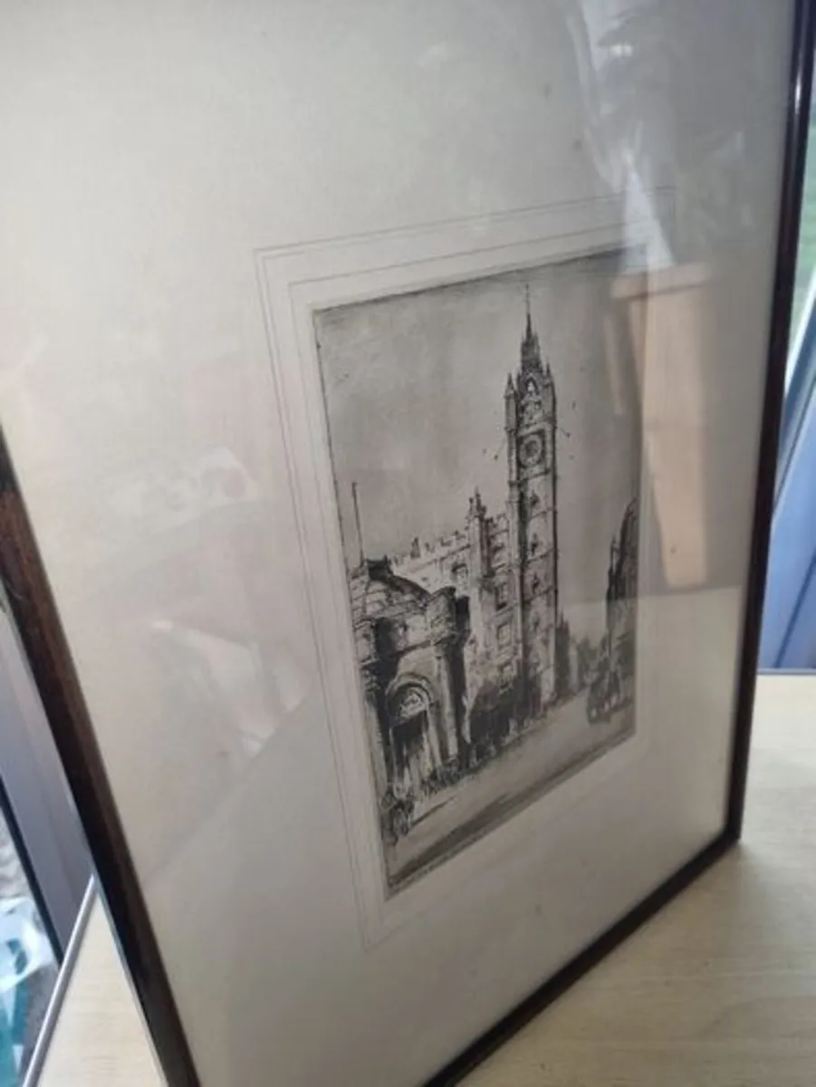 Preston Cribb "The Old Tolbooth Glasgow" Etching - Image 4