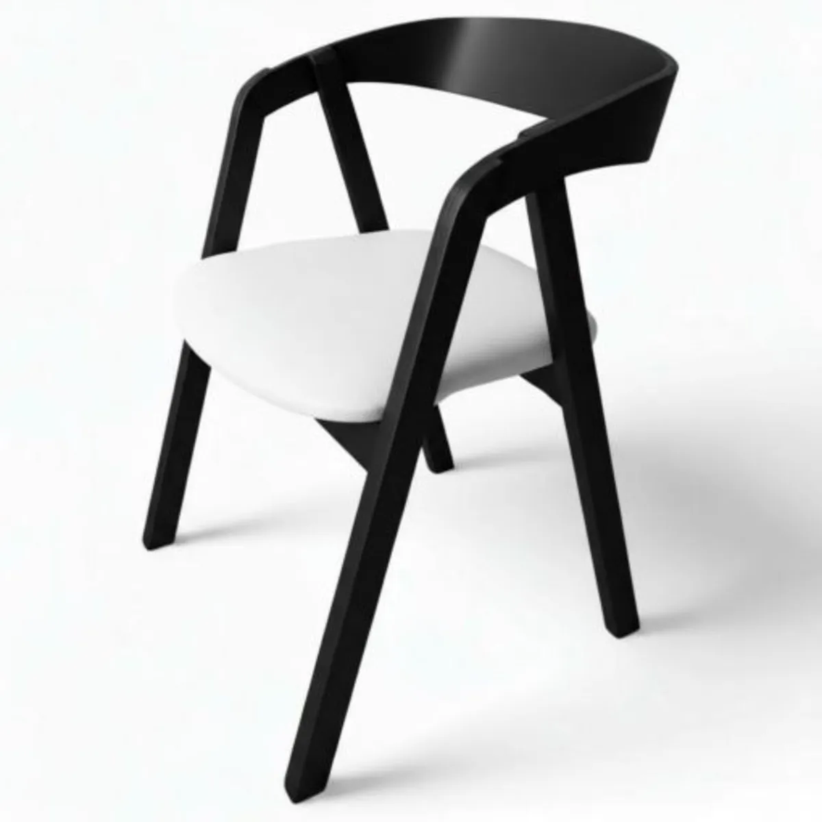 Oslo Solid Beech Chair Black  Nordic Minimalist - Image 1