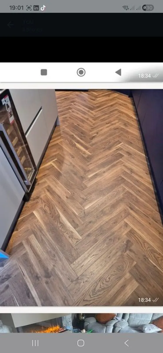 12mm herringbone laminate flooring - Image 2
