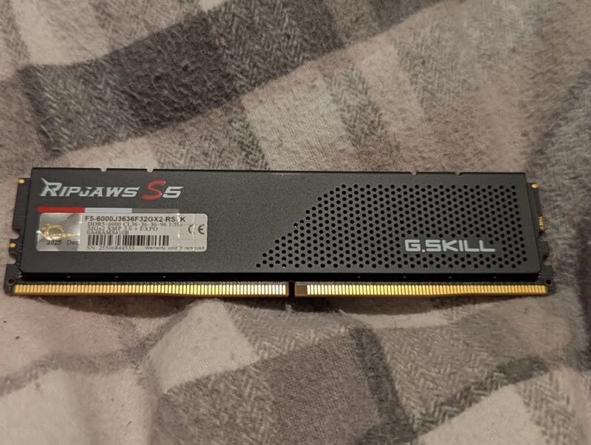 DDR5 RAM 32GB G.skill Ripjaws S5 Pc 6000 Cl36 Intel Xmp / Amd Expo - Image 3