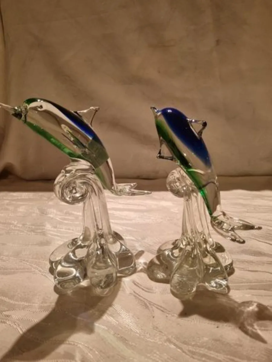 Two Murano Glass Dolphins - Image 3