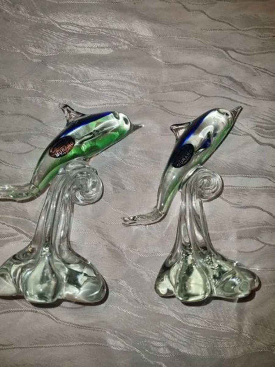 Two Murano Glass Dolphins - Image 4