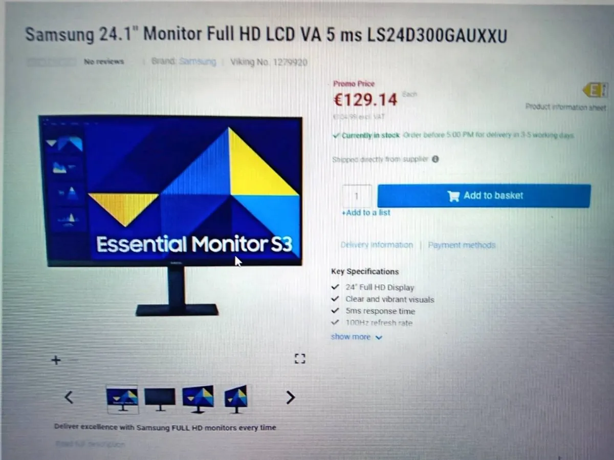 Monitor TV Samsung/Lenovo 24"/Dell 20.5 - Image 1