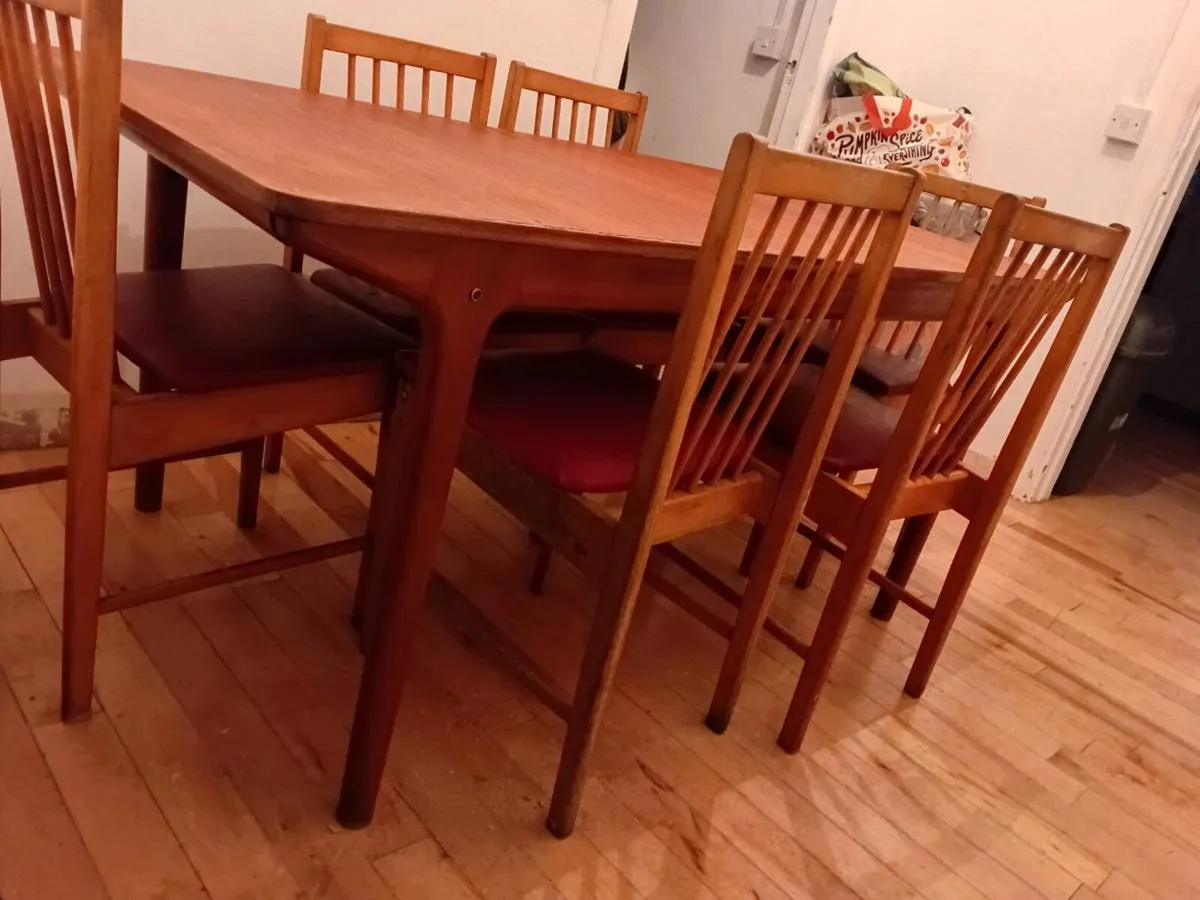 mcintosh t3 mid century teak dining set - Image 2