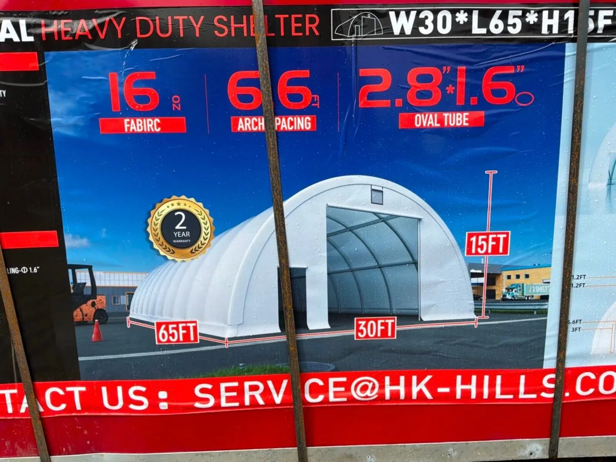 UNUSED 65ft x 30ft DOME STORAGE SHELTER...544d. - Image 3