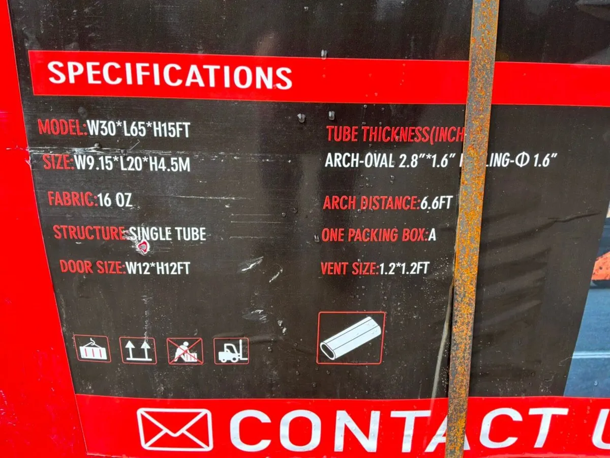 UNUSED 65ft x 30ft DOME STORAGE SHELTER...544d. - Image 4