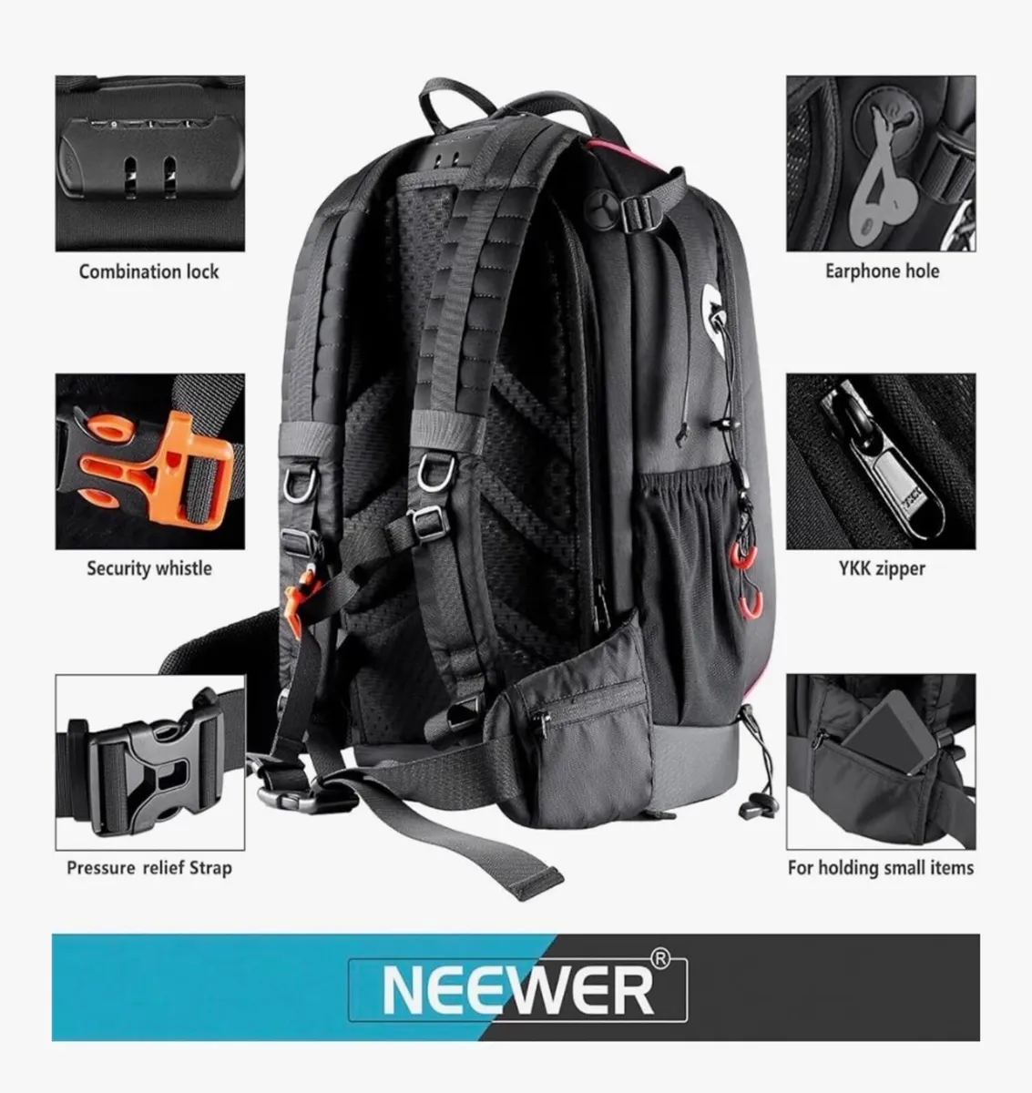 Camera backpack with rain cover. - Image 3