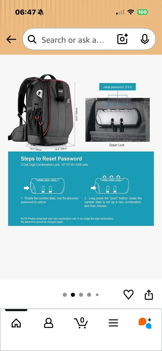 Camera backpack with rain cover. - Image 4