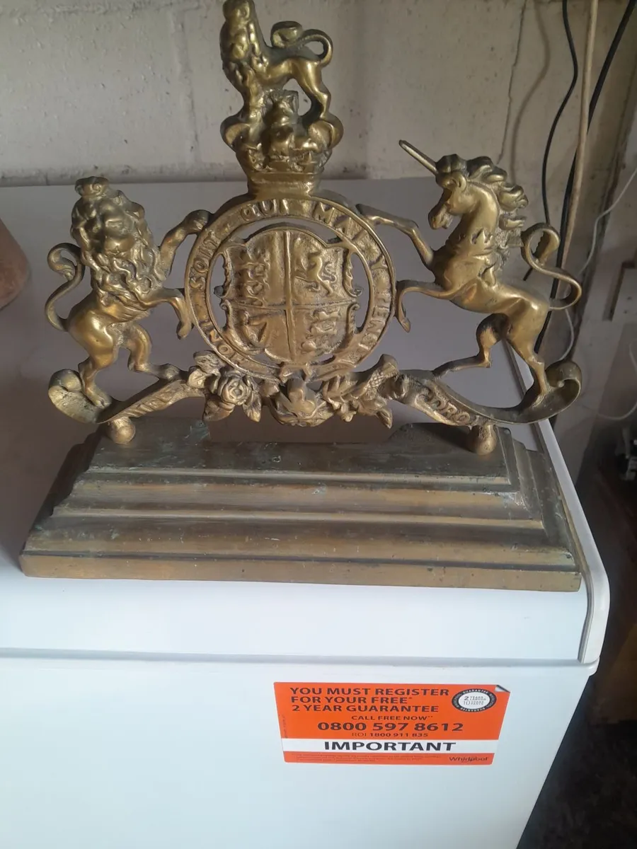 Victorian  solid  brass  door stop - Image 1