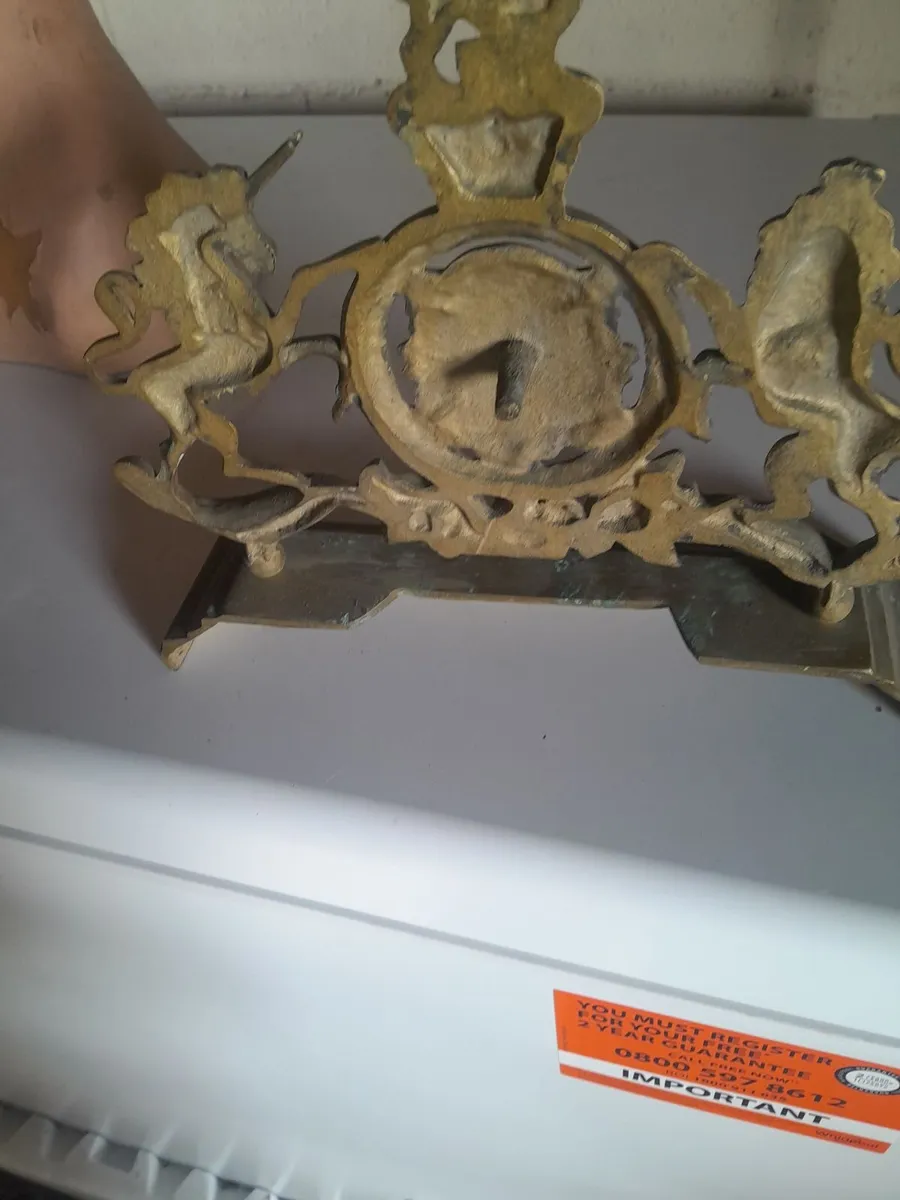 Victorian  solid  brass  door stop - Image 2