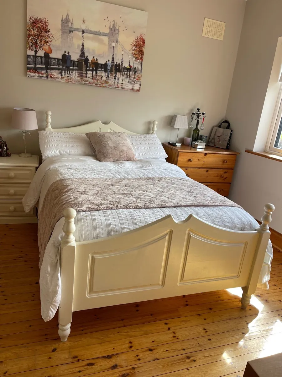 Wooden Bed and Mattress (4ft) - Image 1