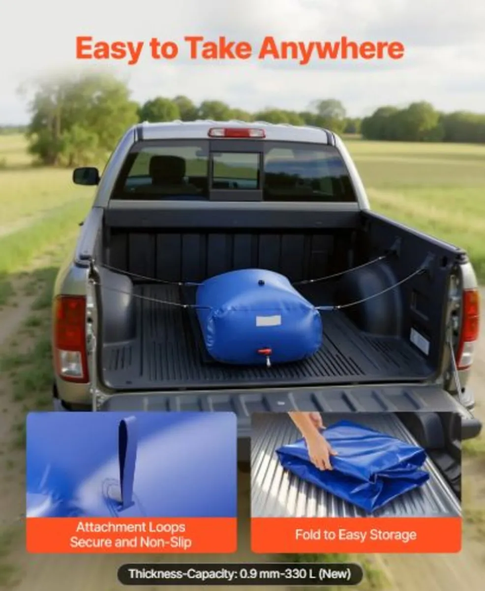 Water Storage Bladder, 330L Portable & Collapsible - Image 3