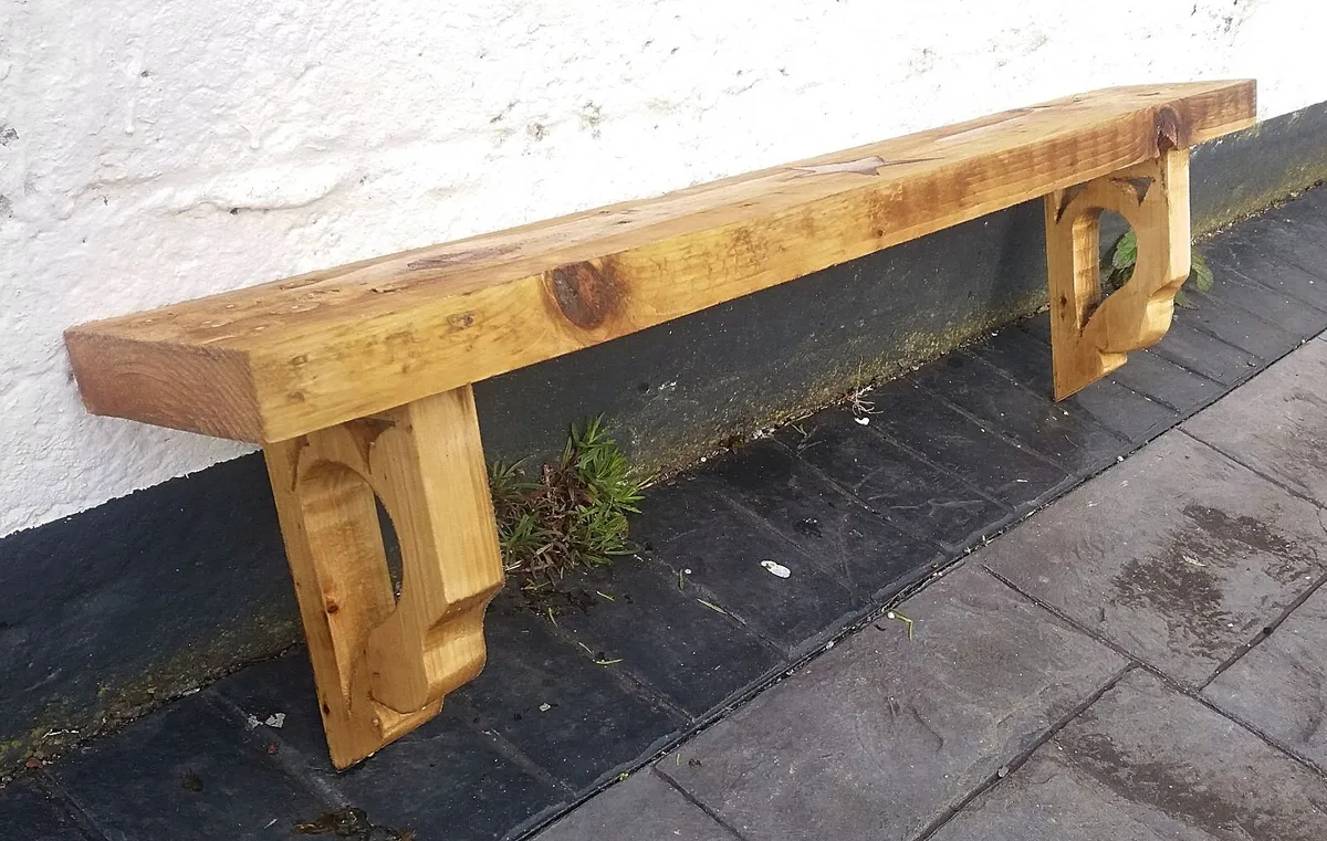 Rustic country stove mantle / floating shelf - Image 3