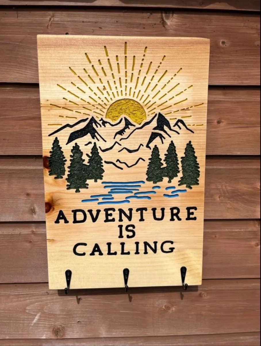 Handmade Wooden Key and Coat Hook - Image 1