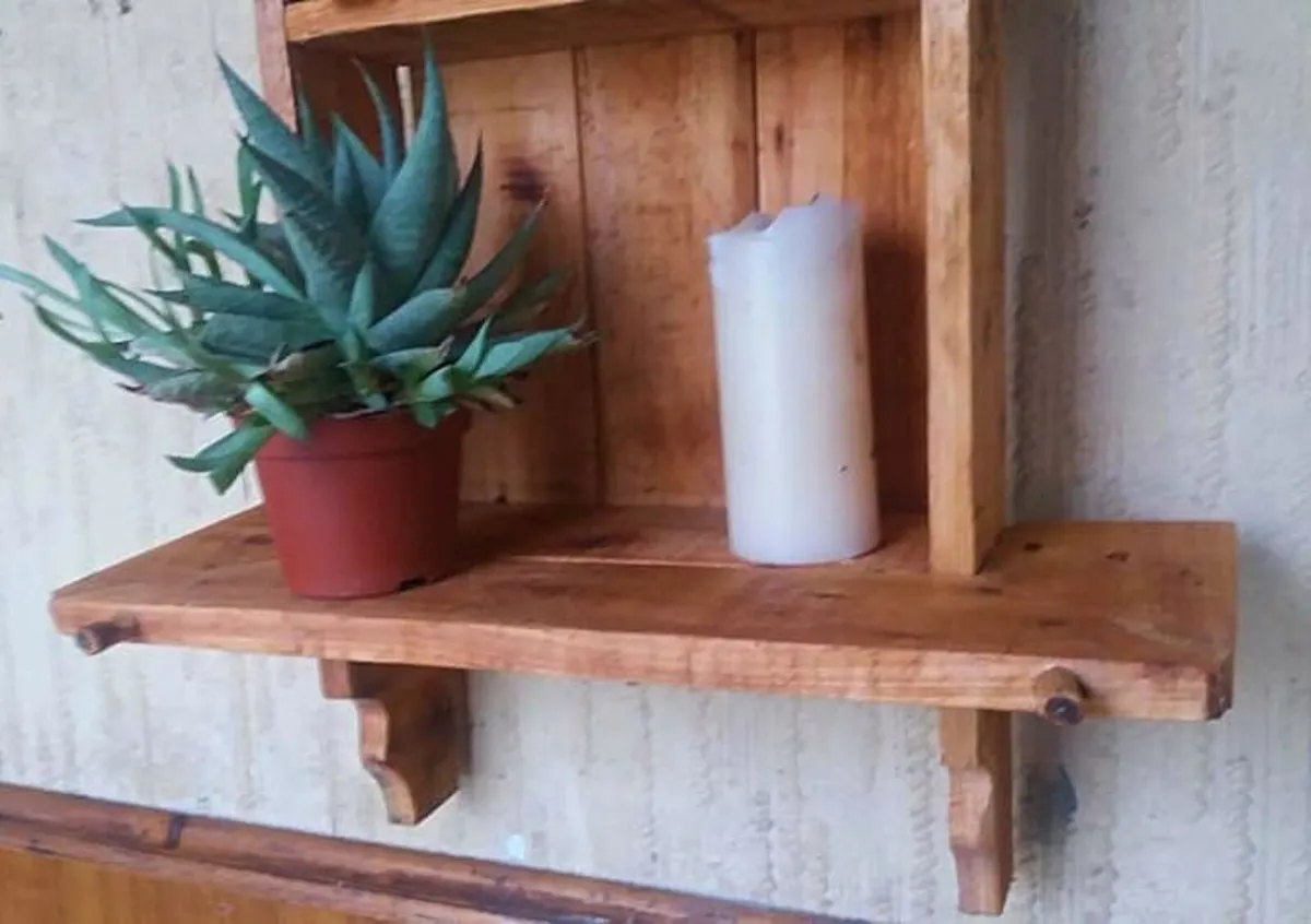 Rustic floating shelved display / storage - Image 2