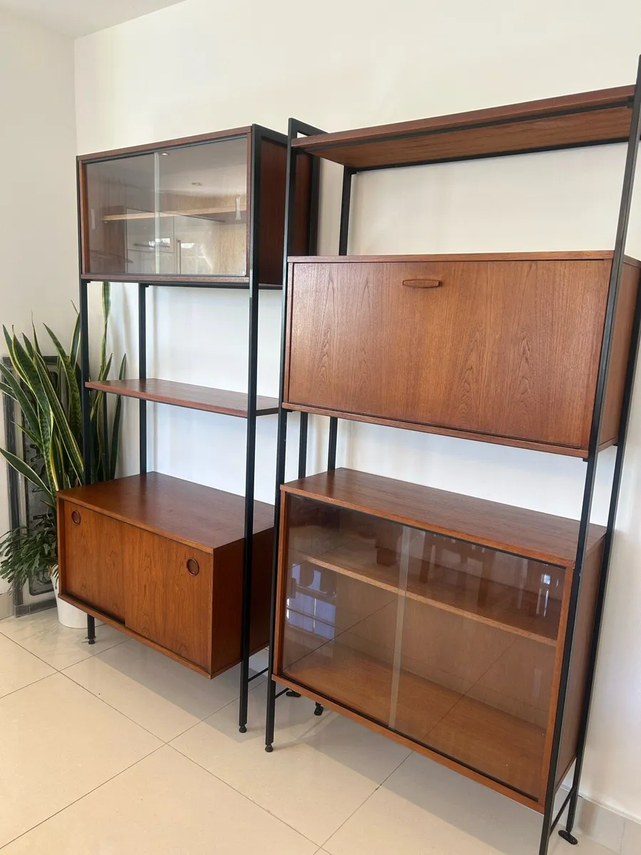 Mid century Avalon ladderax shelving bays x2 - Image 1