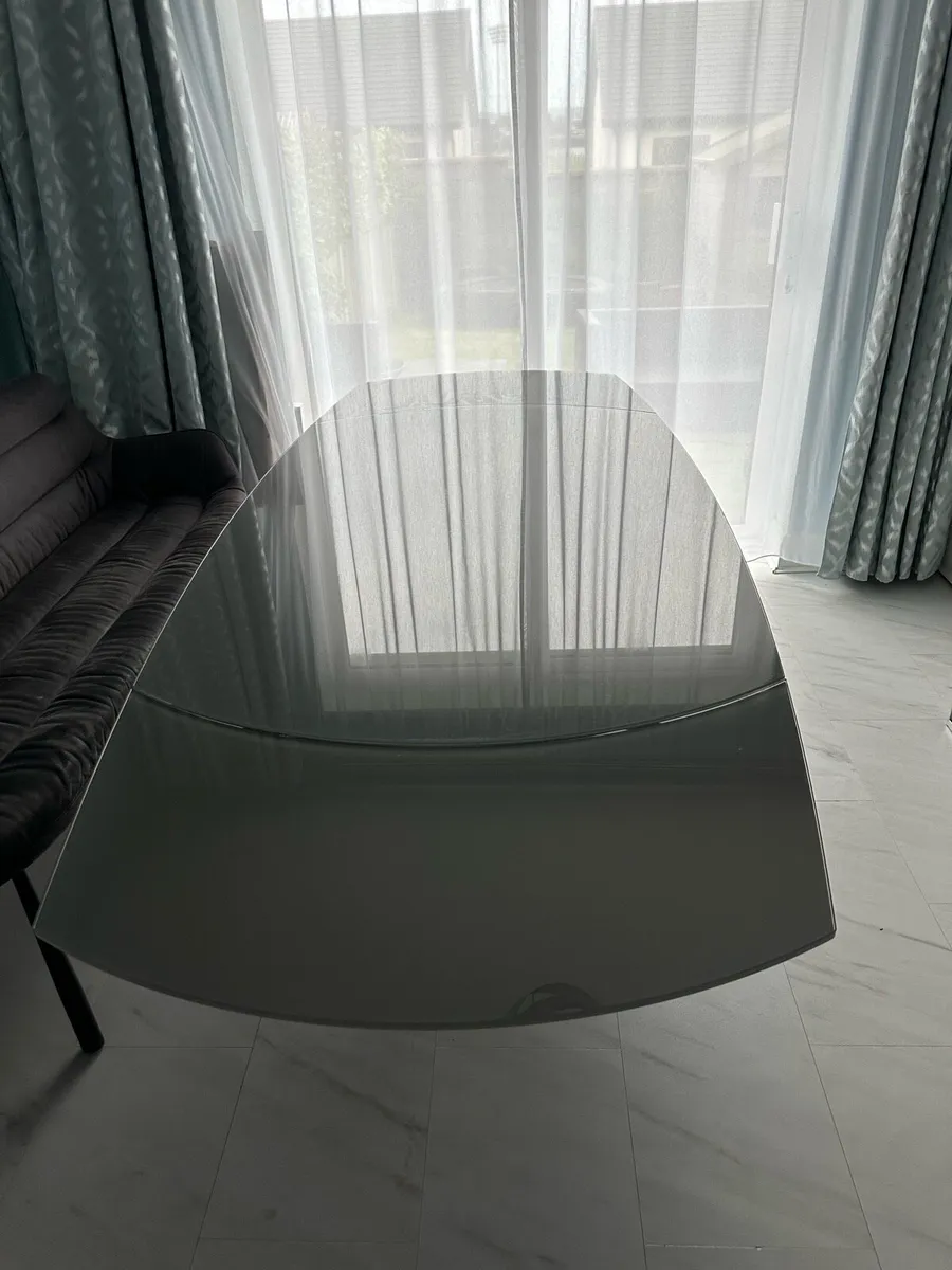 Extendable Kitchen table, glass - Image 3