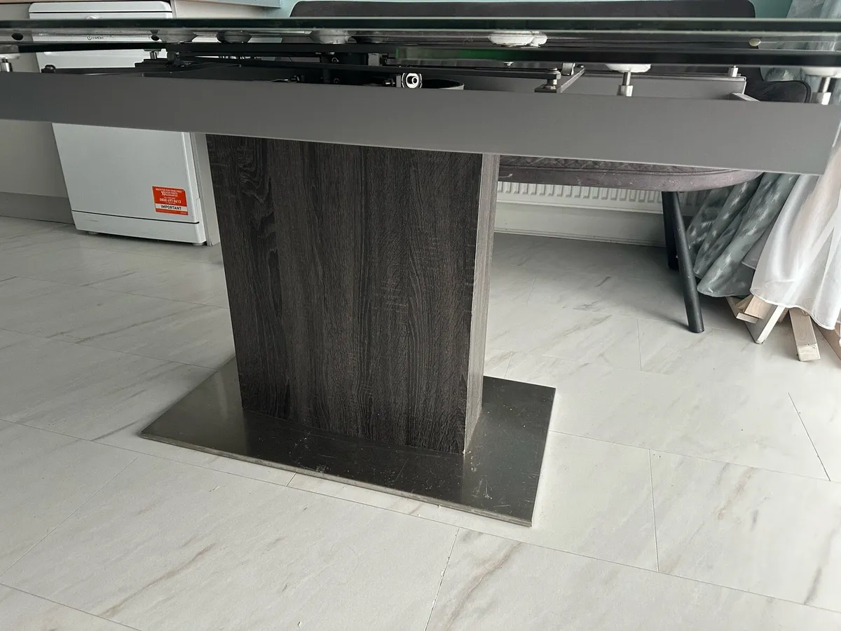 Extendable Kitchen table, glass - Image 4