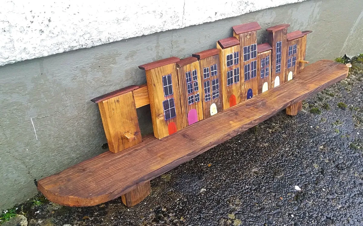 Rustic Fairytown floating shelf / display - Image 2