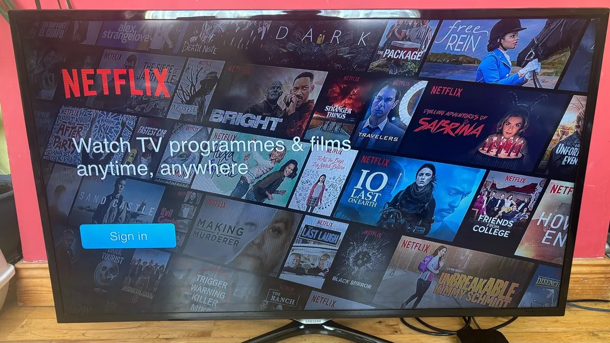 46” Samsung TV and Apple TV HD - Image 1