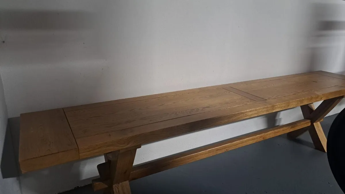 Athens Oak Dining Bench - Image 2