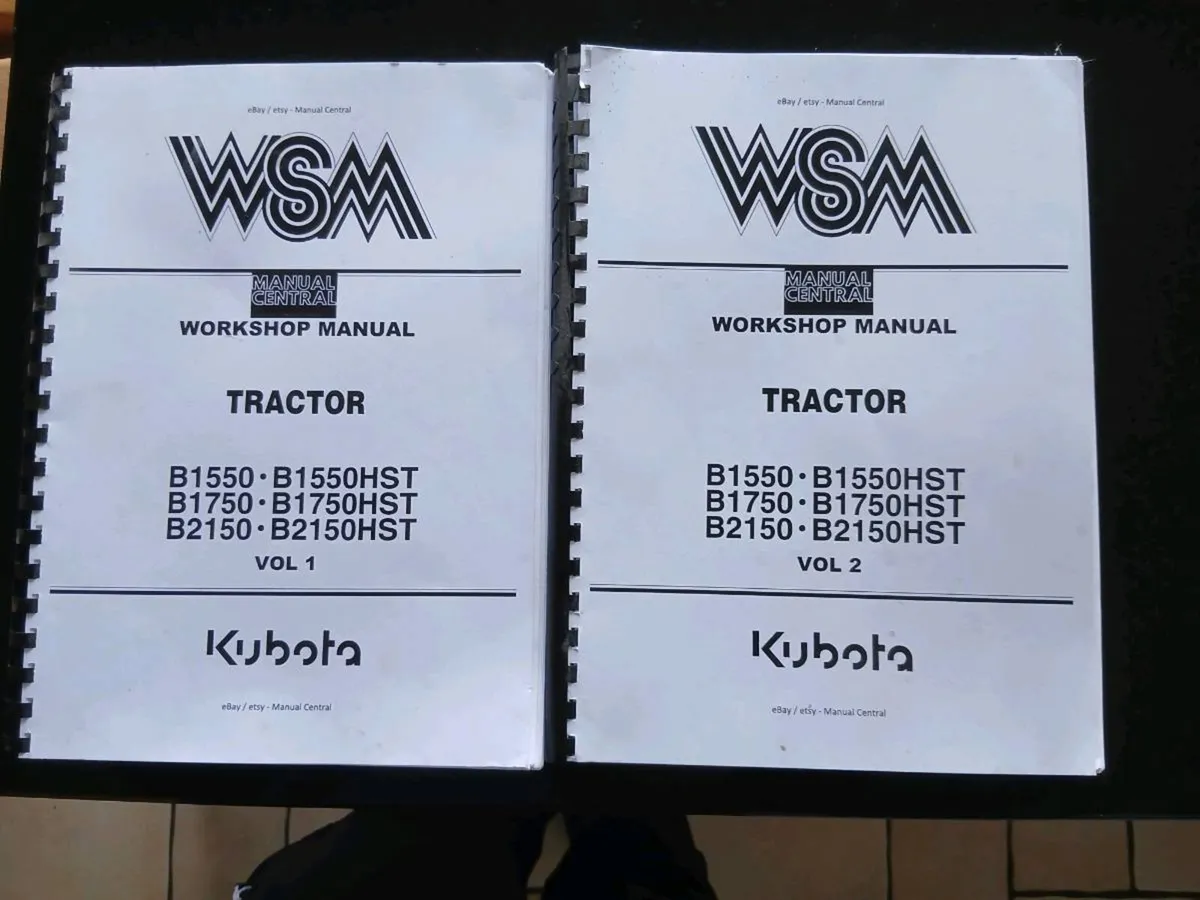 Kubota  workshop manual volume one and two - Image 2