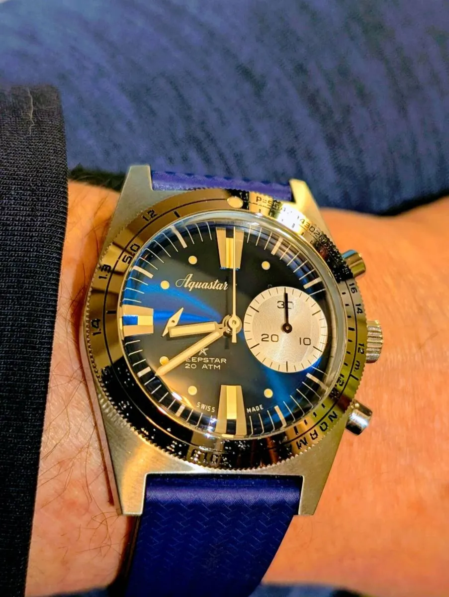Aquastar Deepstar Blue Ray Chronograph new - Image 1