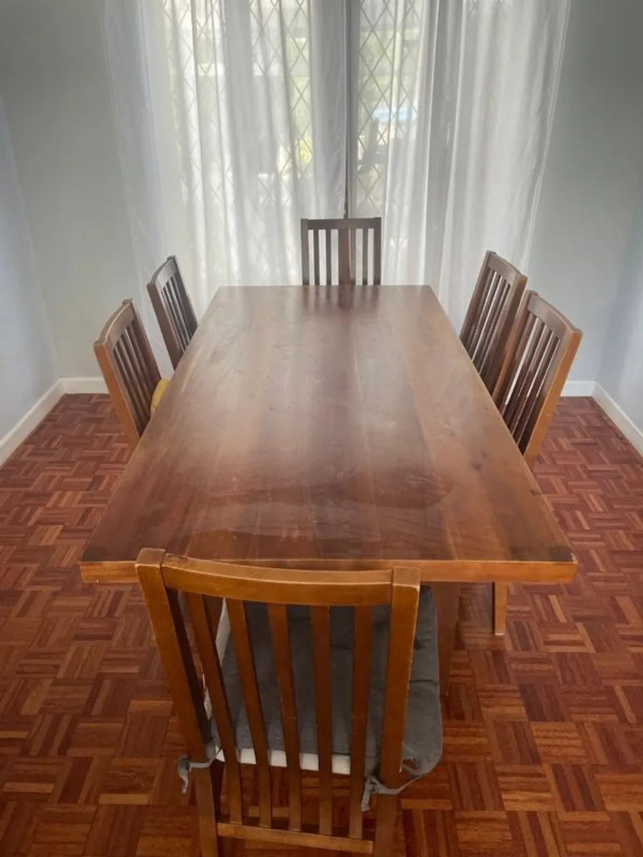 Dining table and six chairs - Image 1