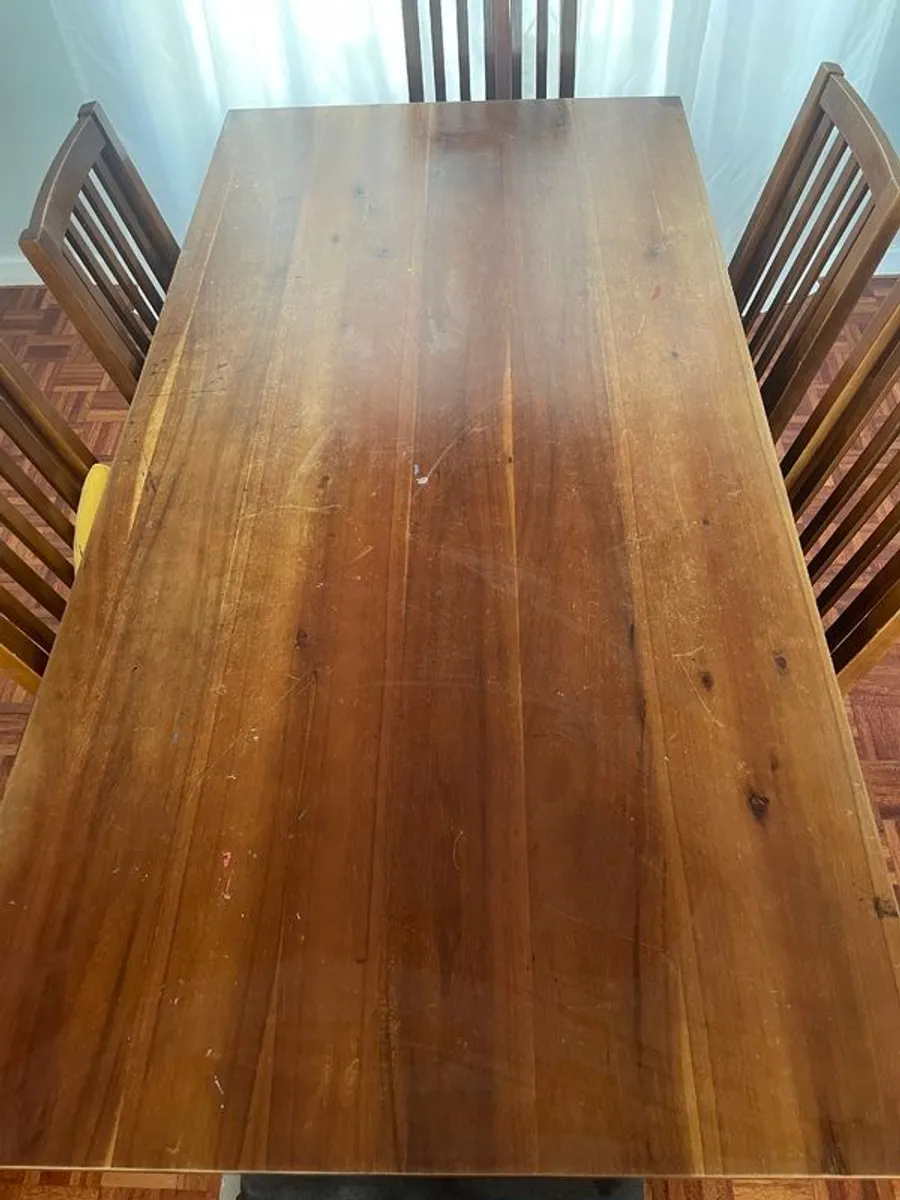 Dining table and six chairs - Image 2