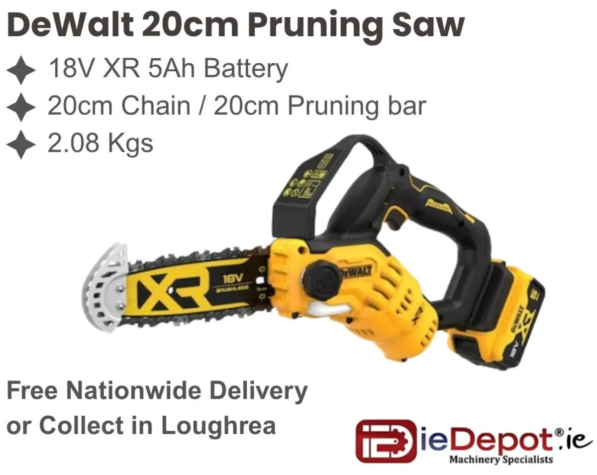 DeWalt 18V XR 20cm Pruning Saw - 1 x 5Ah
