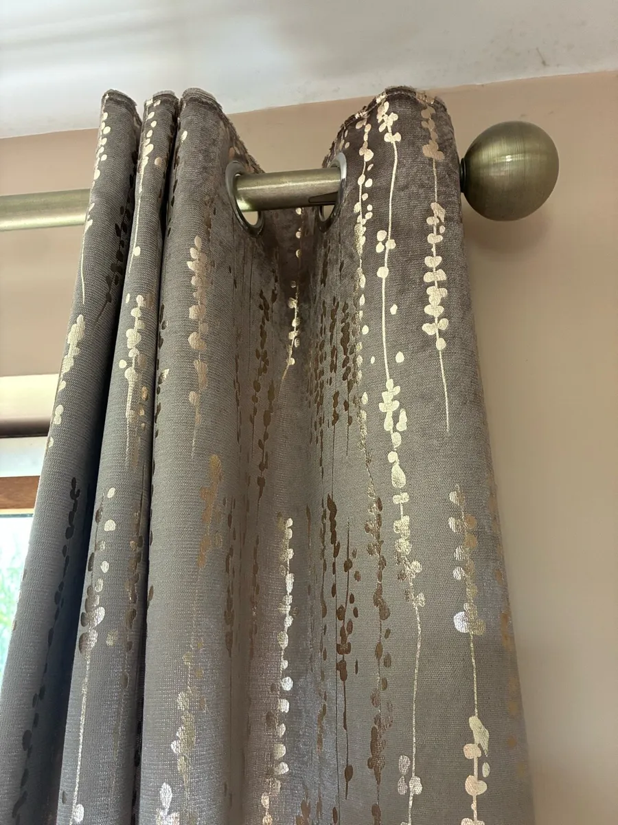 Champagne & Gold Velvet Curtains - Image 3