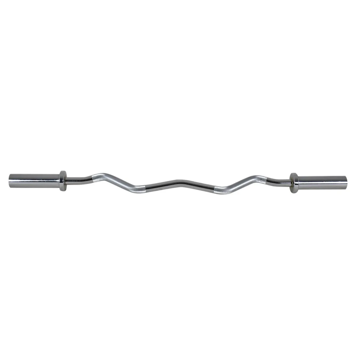 4 Foot Olympic EZ Curl Barbell with Spring Collars - Image 1