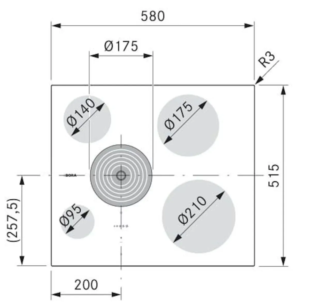 BORA E60N  60cm Recirculation Induction Down Draft - Image 2