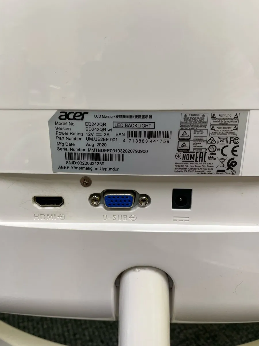 Acer 24” curved monitor - Image 3