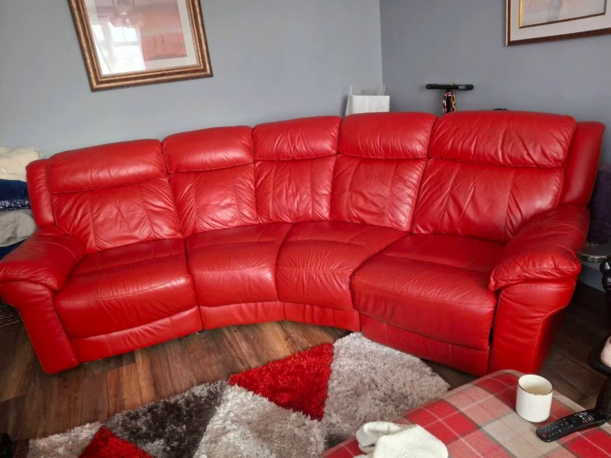 Leather Corner Couch - Image 1