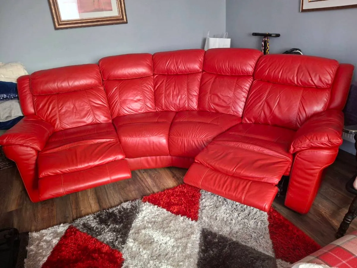 Leather Corner Couch - Image 2