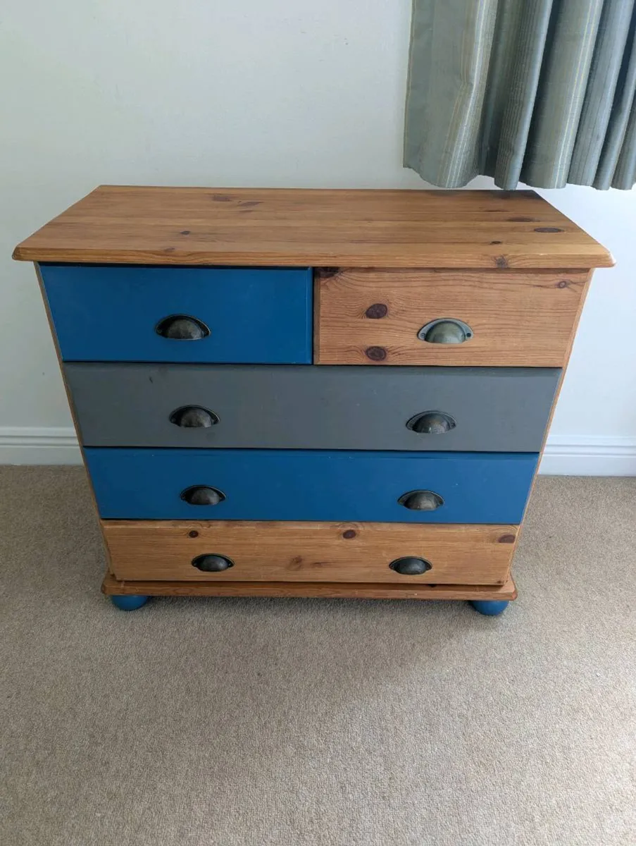 Set of 2 Unique Upcycled  Pine Chest of Drawers - Image 2