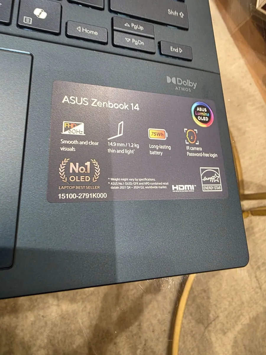 ASUS Zenbook 14 - OLED TouchScreen - 2 Weeks Old - Image 3