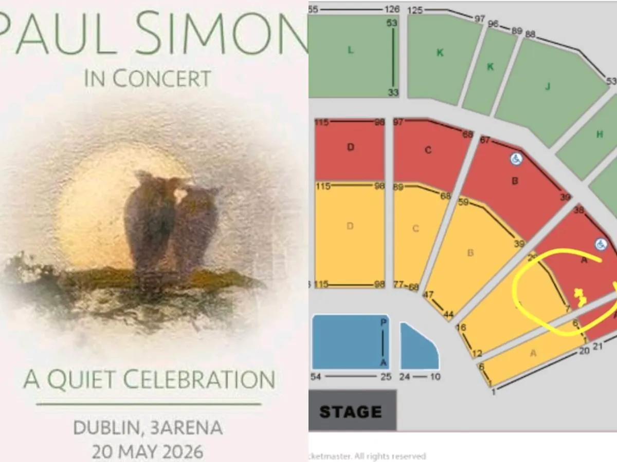 2 x Paul Simon tix 20th May 2026
