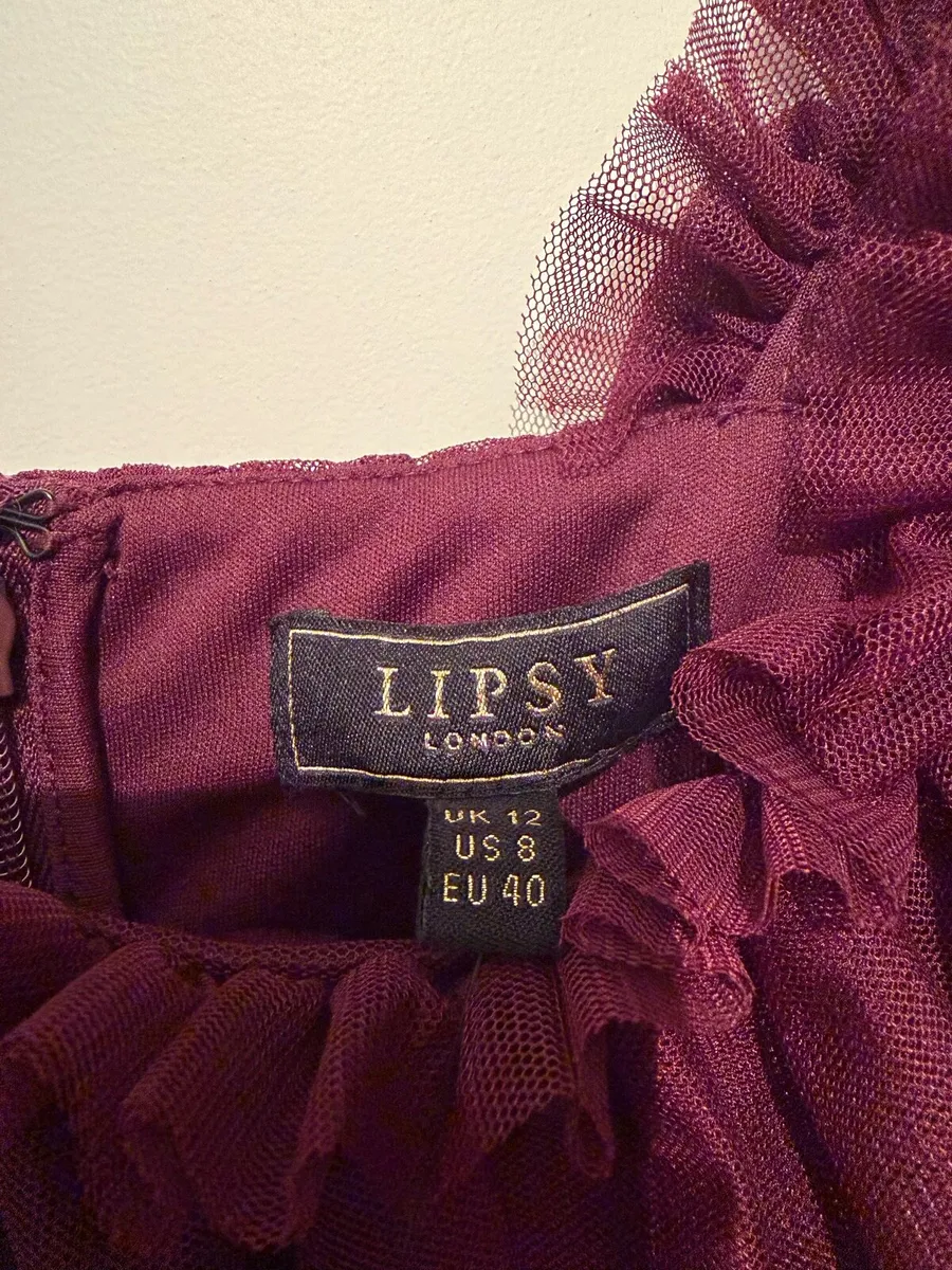 Lipsy Berry Mesh One Shoulder Dress - Image 2