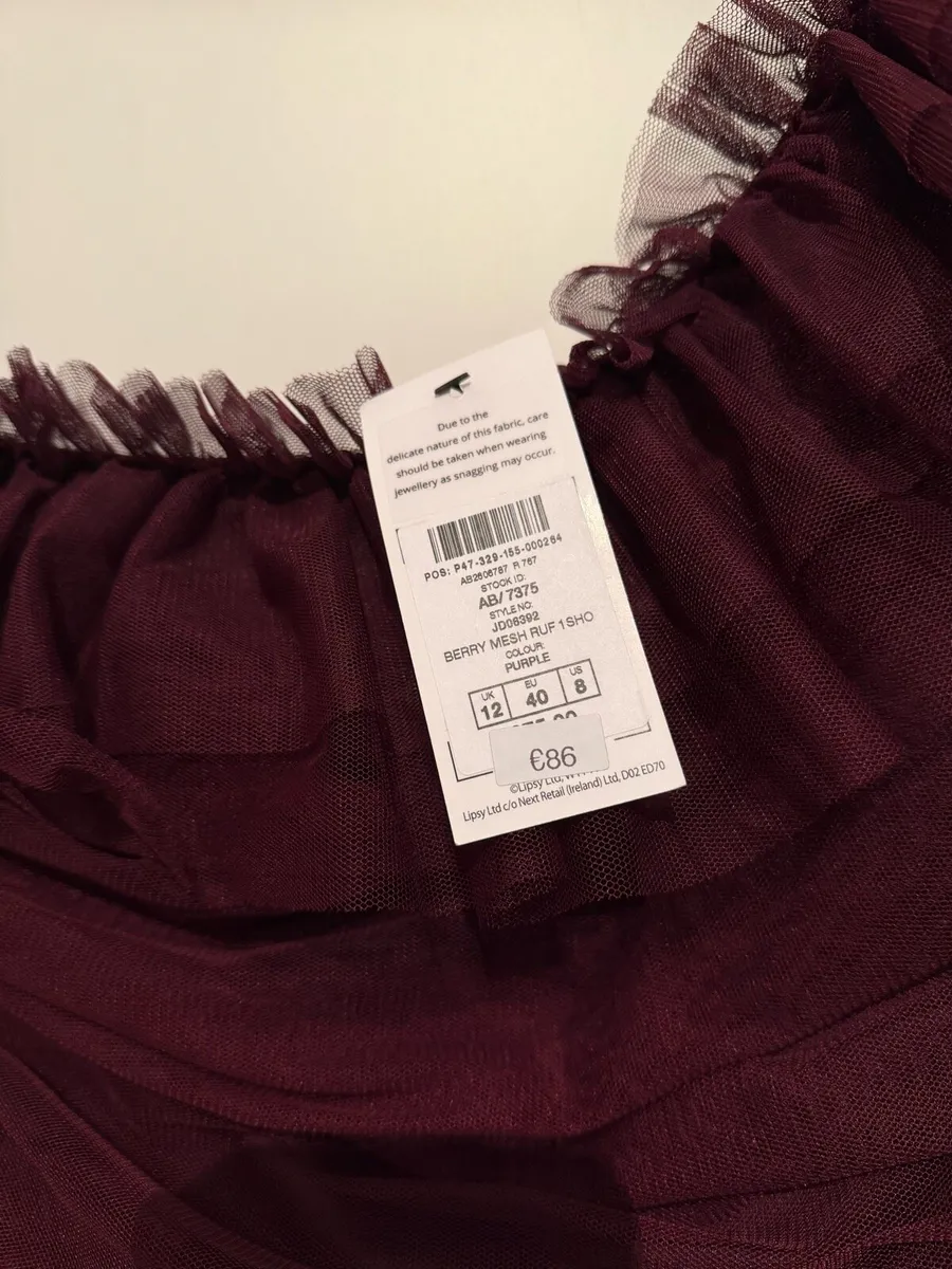 Lipsy Berry Mesh One Shoulder Dress - Image 3