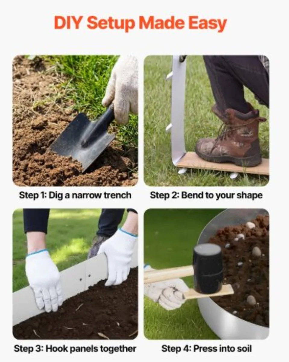 Corten Steel Landscape Edging, 10-Pack 100 x 23 cm - Image 2