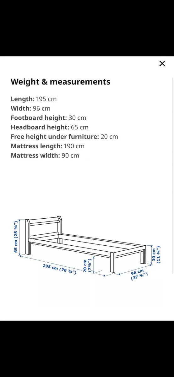 Single bed with Mattress - Image 1