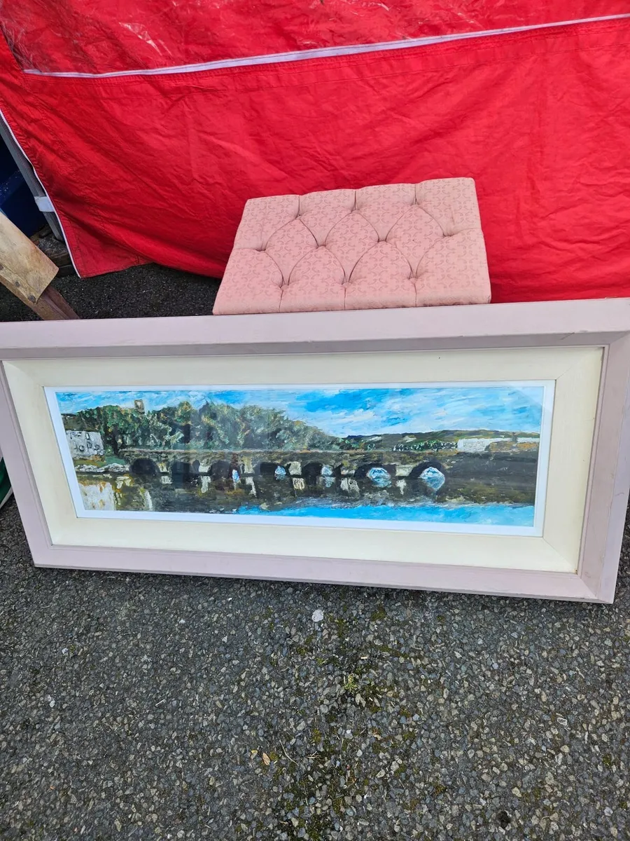 Picture Oil Painting The Bridge Wicklow Town - Image 2
